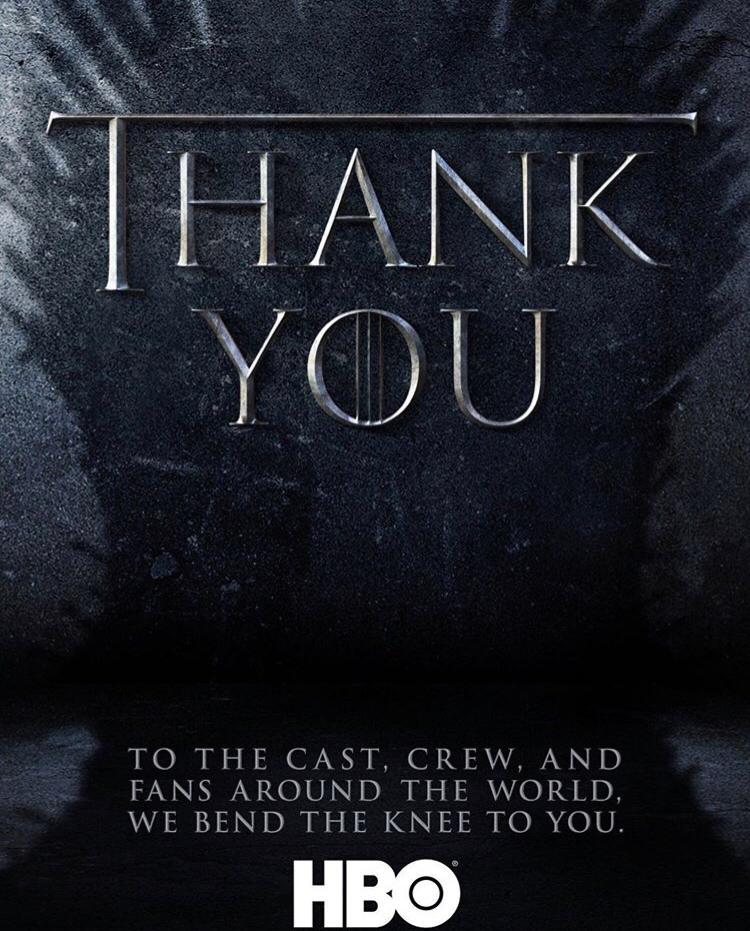 thank you game of thrones